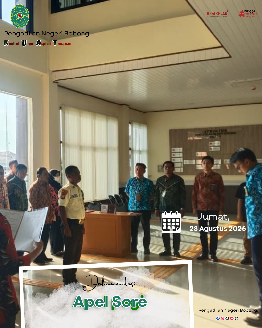 Pengadilan Negeri Bobong Gelar Apel Sore